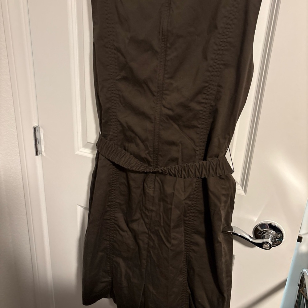 Calvin Klein Women’s Olive Utility Cargo Dress Crewneck Sleeveless Lined Sz 12 - Picture 5 of 5